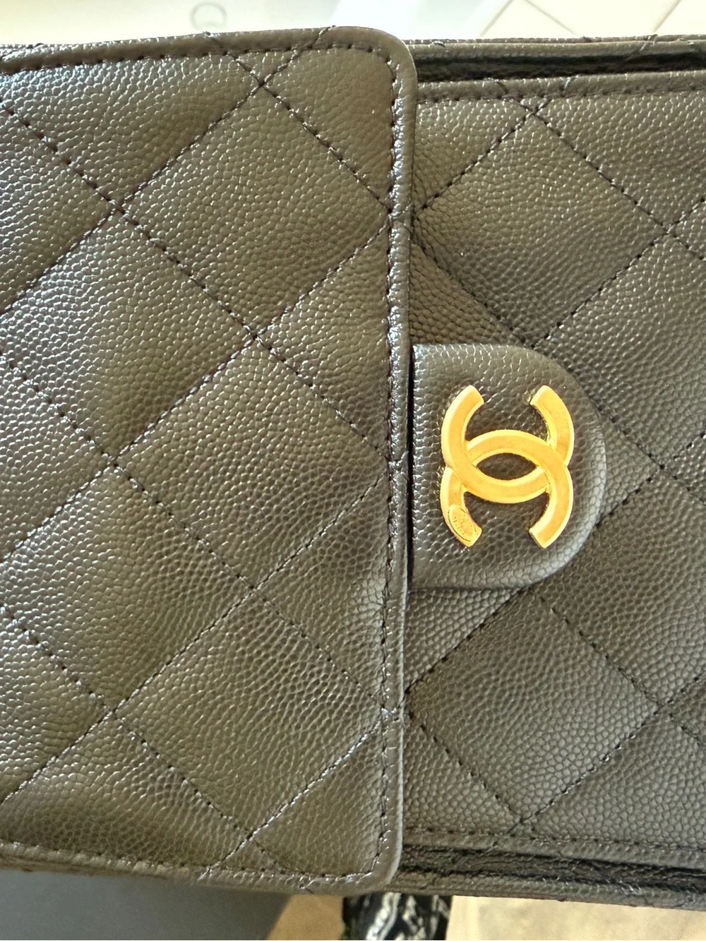 Chanel 25 Black, Medium, Antique Gold Hardware